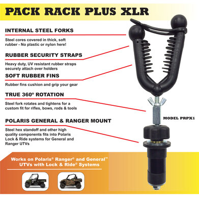 UTV Pack Rack Plus XLR Single - Lock & Ride